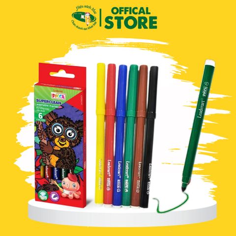 Bút Dạ Mầu Rửa Được Leaderart Chính Hãng - Có Tại Hiệu Sách Mai