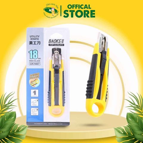 Dao Rọc Giấy Baoke 18mm Chính Hãng - Có Tại Hiệu Sách Mai
