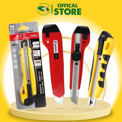 Dao Rọc Giấy 18mm Comix Chính Hãng - Có Tại Hiệu Sách Mai