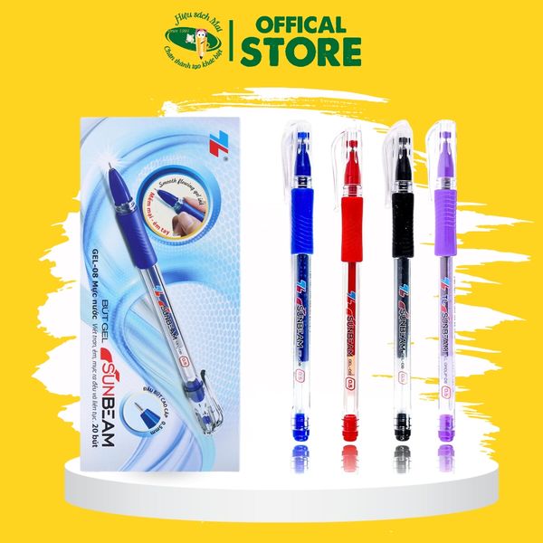 Bút Gel 0.5mm Thiên Long Gel-08 Tím/Đỏ/Xanh/Đen Chính Hãng - Có Tại Hiệu Sách Mai