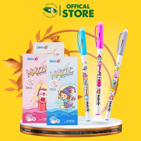 Bút Gel Xóa Được 0.5mm Điểm 10 Tp-Gele01 Chính Hãng - Có Tại Hiệu Sách Mai
