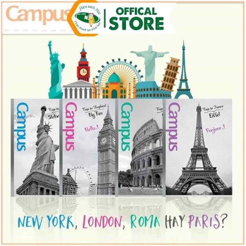 Vở Kẻ Ngang Không Chấm Campus Chính Hãng - Có Tại Hiệu Sách Mai