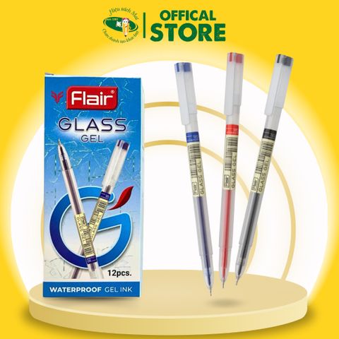 Bút Gel 0.5mm Flair Glass Chính Hãng - Có Tại Hiệu Sách Mai