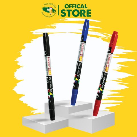 Bút Dạ Kính 2 Đầu Leaderart 108 Chính Hãng - Có Tại Hiệu Sách Mai