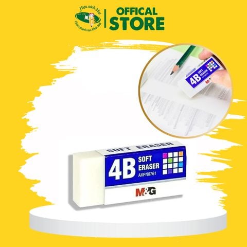 Tẩy Chì Trắng 4B Nhỏ Chính Hãng - Có Tại Hiệu Sách Mai