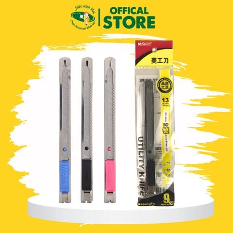 Dao Rọc Giấy Thân Inox M&G Chính Hãng - Có Tại Hiệu Sách Mai