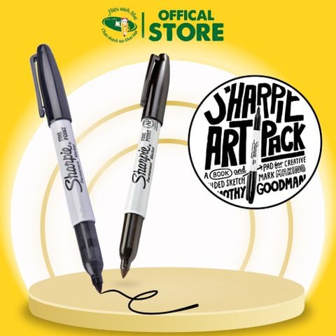 Bút Lông Dầu Sharpie Fine Đen 30051 Chính Hãng - Có Tại Hiệu Sách Mai