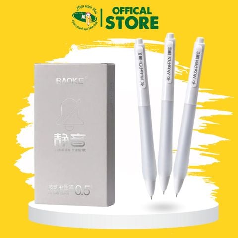 Bút Gel Baoke Bấm Êm 0.5mm Chính Hãng - Có Tại Hiệu Sách Mai