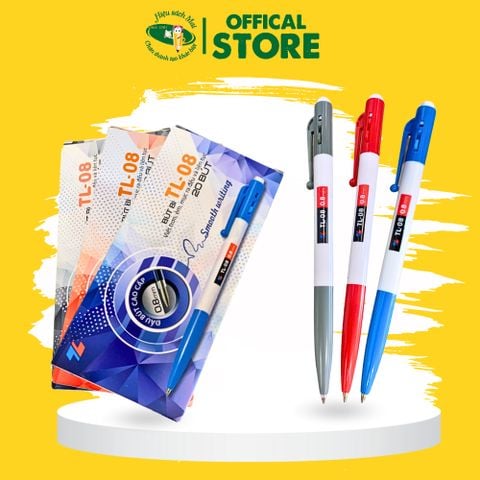 Bút Bi Thiên Long Tl-08 Xanh Chính Hãng - Có Tại Hiệu Sách Mai