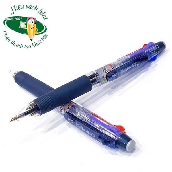Bút Bi 5 Màu 0.7mm Chính Hãng - Có Tại Hiệu Sách Mai