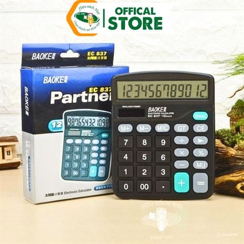 Máy Tính Văn Phòng 12 Số Baoke Ec837 Chính Hãng - Có Tại Hiệu Sách Mai