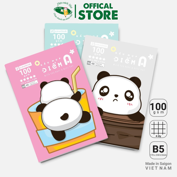 Vở 4 Ô Ly Đl100Gsm Điểm A+ Futurebook - Gấu Mụp - 48 Trang Chính Hãng - Có Tại Hiệu Sách Mai