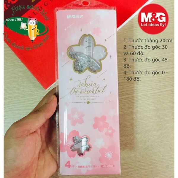 Arl960G2 Thước Bộ Eke (4Sp) 20Cm Hoa Đào Có Tại Hiệu Sách Mai Hãng M&G
