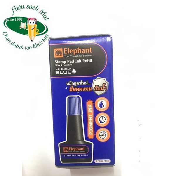 Lọ mực dấu 30ml Xanh Elephant