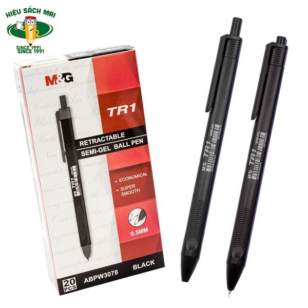 Bút Bi Mực Dầu Tr1 Ngòi 0.5mm M&G Mực Xanh - Đen - Đỏ Chính Hãng - Có Tại Hiệu Sách Mai