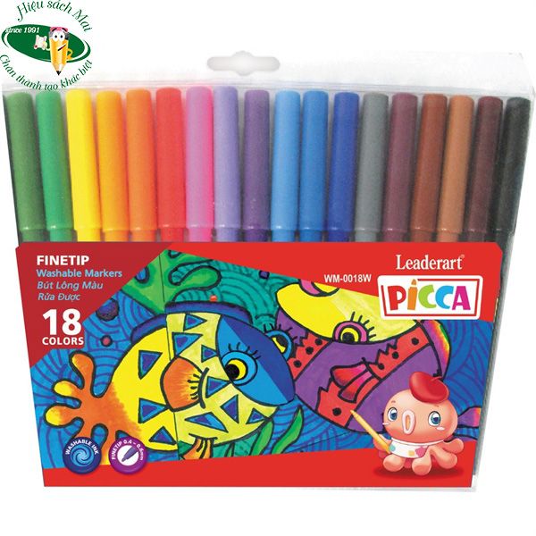 Bút Dạ Màu Rửa Được Leaderart Chính Hãng - Có Tại Hiệu Sách Mai