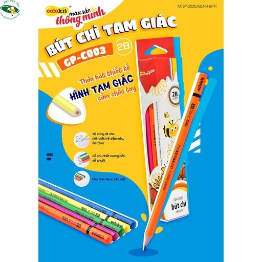 [THIÊN LONG] Bút chì gỗ 2B Colokit GP-C003  sản phẩm chính hãng