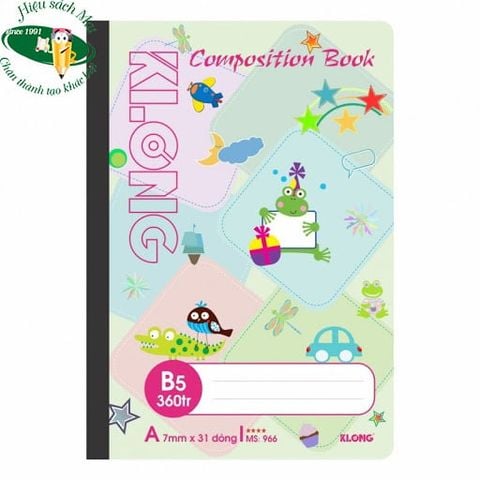 [KLONG] Sổ may B5 kẻ lề 360 trang Klong966 (30Q/ thùng) sản phẩm chính hãng