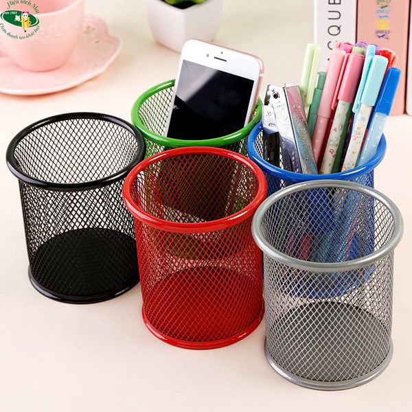 Ống Cắm Bút Lưới Sắt Tròn Comix 2259 Chính Hãng - Có Tại Hiệu Sách Mai