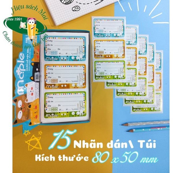 Nhãn vở Maple (100 tập/hộp)