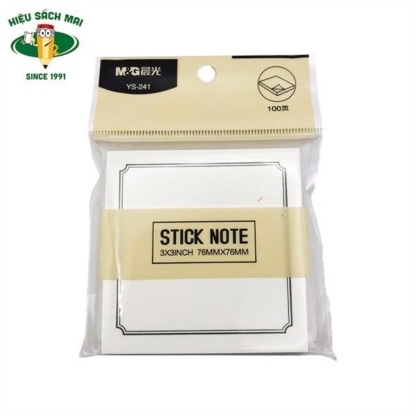 Giấy Nhớ Trắng 3X3 Có In M&G Ys-241 Chính Hãng - Có Tại Hiệu Sách Mai