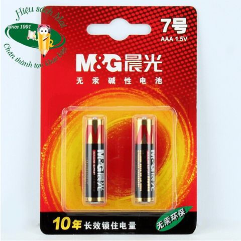 Pin Aaa Pin Đũa Số 7 1.5V Arcn92555 (1 Vỉ 2 Cục) Có Tại Hiệu Sách Mai Hãng M&G
