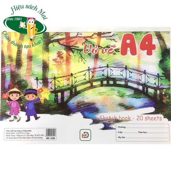 Vở vẽ A4 Hùng Đức