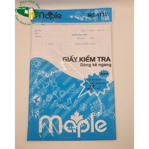 [MAPLE] Giấy Kiểm Tra Kẻ Ngang Maple Sản Phẩm Chính Hãng