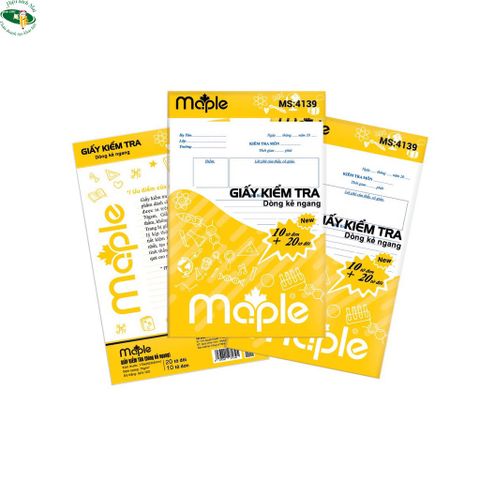 [MAPLE] Giấy Kiểm Tra Kẻ Ngang Maple Sản Phẩm Chính Hãng