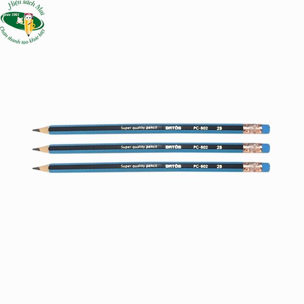 Bút Chì Gỗ 2B Batos Pc-B02 Chính Hãng - Có Tại Hiệu Sách Mai