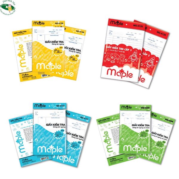 [MAPLE] Giấy Kiểm Tra Kẻ Ngang Maple Sản Phẩm Chính Hãng
