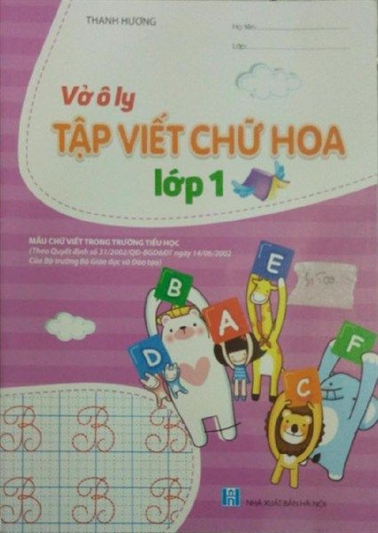 Vở ôly tập viết chữ hoa lớp 1