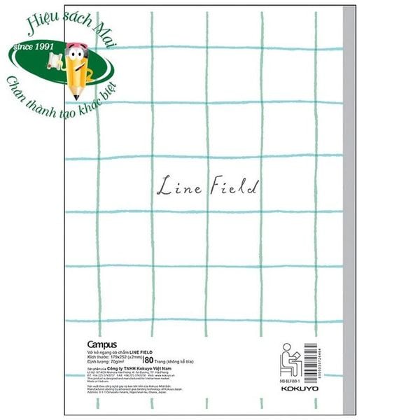 Vở kẻ ngang có chấm Campus ĐL70gsm