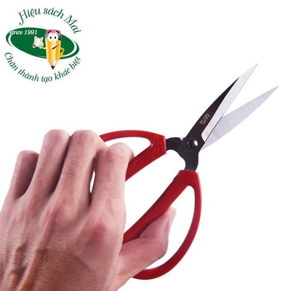 Kéo Sắt Cán Đỏ 17mm Ass91387 Chính Hãng - Có Tại Hiệu Sách Mai