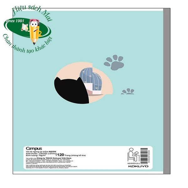 Vở kẻ ngang có chấm Campus ĐL70gsm