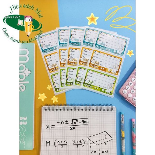 Nhãn vở Maple (100 tập/hộp)