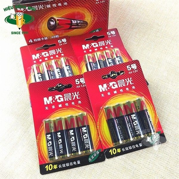 Pin Tiểu Aa (1 Vỉ 4 Viên) M&G Arcn92556 Có Tại Hiệu Sách Mai Hãng M&G