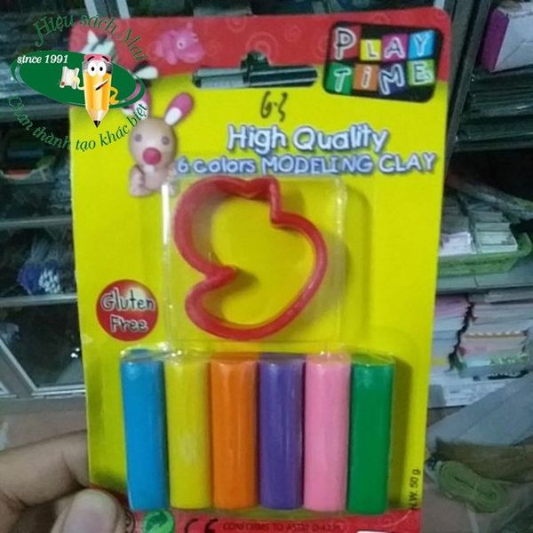 Vỉ đất nặn 6 màu 50g + 1 khuôn hình 002-6SM50 (288)