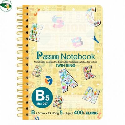 [KLONG] Sổ lò xo B5 kép 400 trang Klong907 (24Q/ thùng) sản phẩm chính hãng