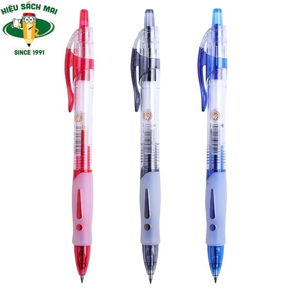 Bút Bi Nước Béo 0.5mm Mg Viết Trơn Đều Mực Chính Hãng - Có Tại Hiệu Sách Mai