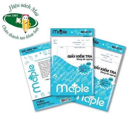 Giấy kiểm tra kẻ ngang Maple