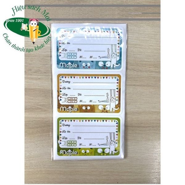 Nhãn vở Maple (100 tập/hộp)