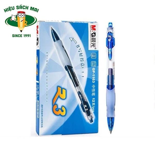 Bút Bi Nước Béo 0.5mm Mg Viết Trơn Đều Mực Chính Hãng - Có Tại Hiệu Sách Mai