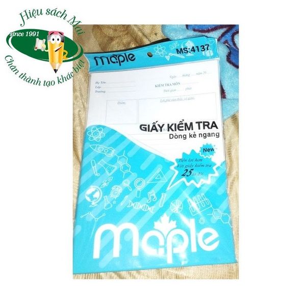 Giấy kiểm tra kẻ ngang Maple