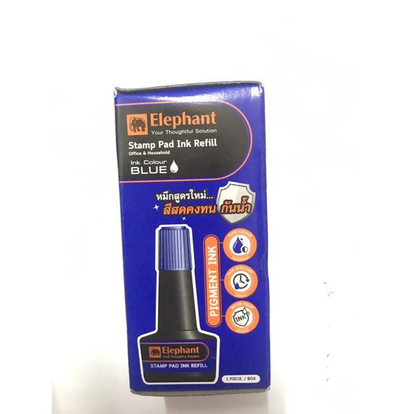 [ELEPHANT] Lọ mực dấu 30ml Xanh Elephant sản phẩm chính hãng