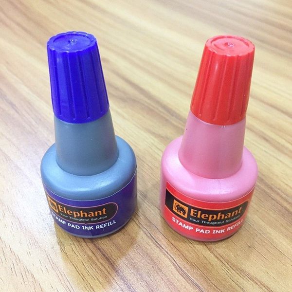 [ELEPHANT] Lọ mực dấu 30ml Xanh Elephant sản phẩm chính hãng