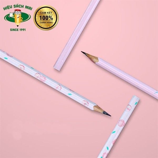 Bút Chì Gỗ 2B In Hình Quả Đào Awp30707 Chính Hãng - Có Tại Hiệu Sách Mai