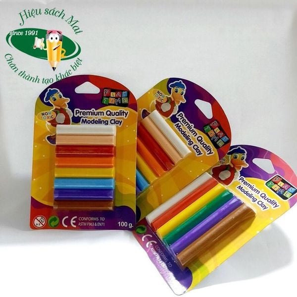 Vỉ đất nặn 8 màu 100g 002-8100 (144)