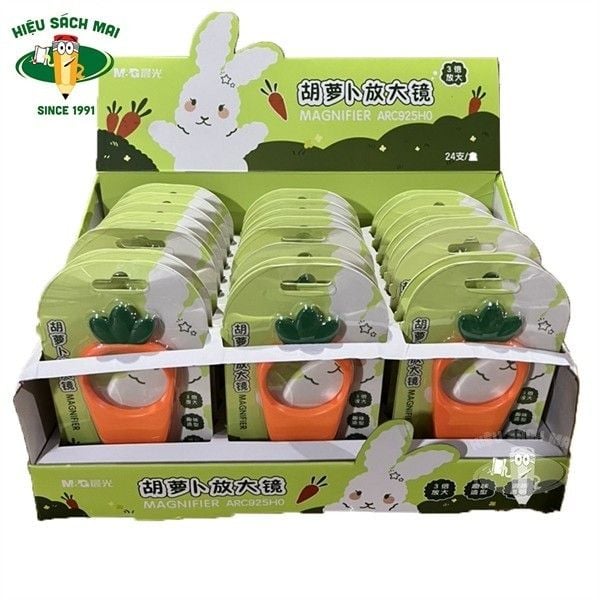 Kính Lúp Hình Củ Cà Rốt Kute Arc925H0 Chính Hãng - Có Tại Hiệu Sách Mai