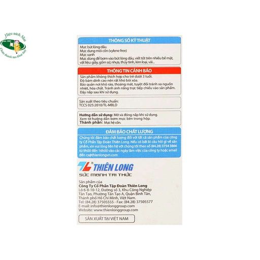 [THIÊN LONG] Mực bút lông dầu Thiên Long PMI-01 (6/144) sản phẩm chính hãng